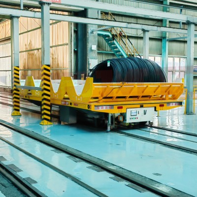 10 tonų V formos laikiklio RGV automatinis geležinkelio pernešimo krepšelis